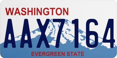 WA license plate AAX7164