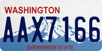 WA license plate AAX7166