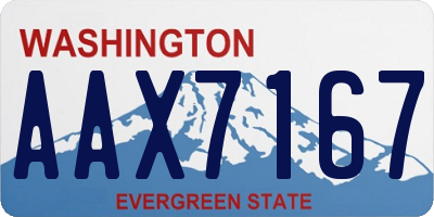 WA license plate AAX7167