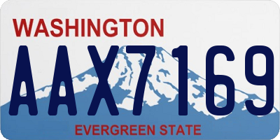WA license plate AAX7169