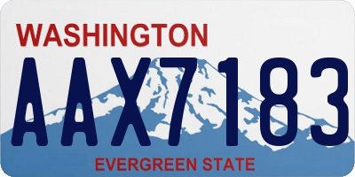 WA license plate AAX7183