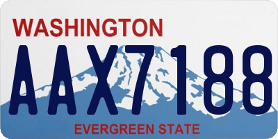 WA license plate AAX7188