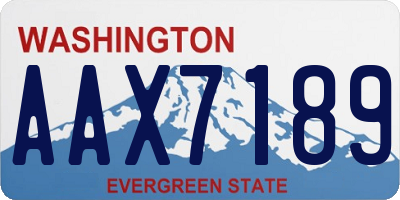 WA license plate AAX7189