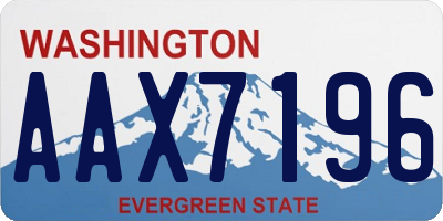WA license plate AAX7196