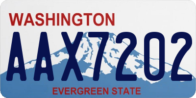 WA license plate AAX7202