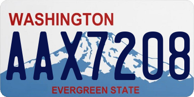WA license plate AAX7208