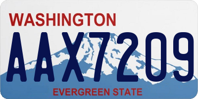 WA license plate AAX7209