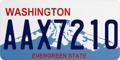 WA license plate AAX7210