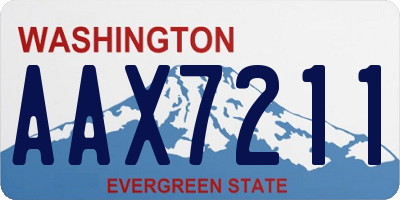 WA license plate AAX7211