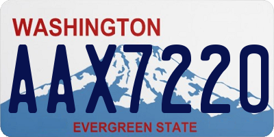 WA license plate AAX7220
