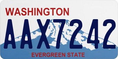 WA license plate AAX7242
