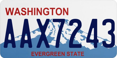 WA license plate AAX7243