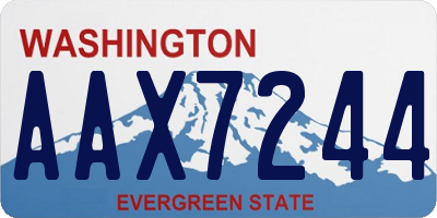 WA license plate AAX7244