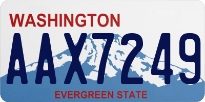 WA license plate AAX7249