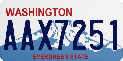 WA license plate AAX7251
