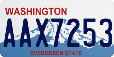 WA license plate AAX7253