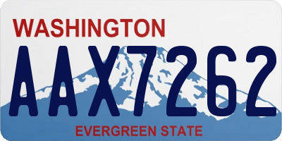 WA license plate AAX7262