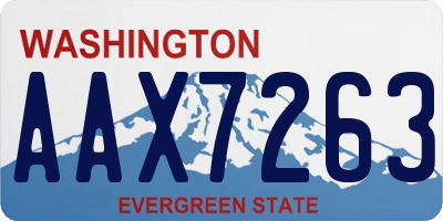WA license plate AAX7263