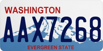 WA license plate AAX7268