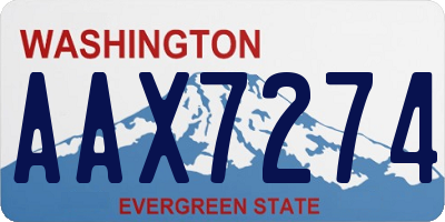 WA license plate AAX7274