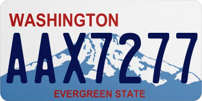 WA license plate AAX7277