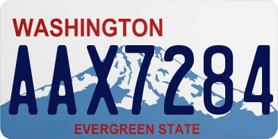 WA license plate AAX7284