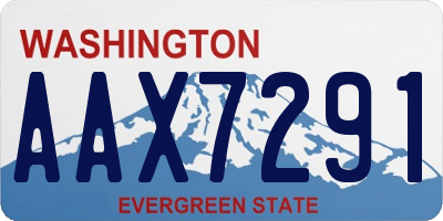 WA license plate AAX7291