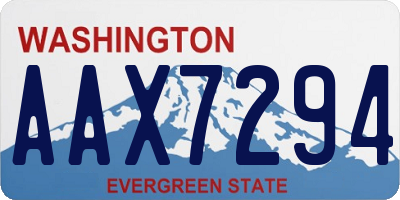 WA license plate AAX7294