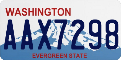 WA license plate AAX7298