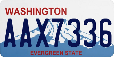 WA license plate AAX7336