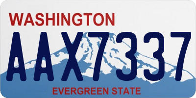 WA license plate AAX7337