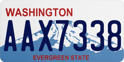 WA license plate AAX7338