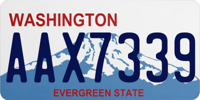 WA license plate AAX7339