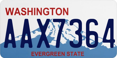 WA license plate AAX7364