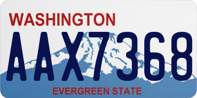 WA license plate AAX7368