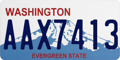 WA license plate AAX7413
