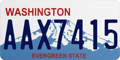 WA license plate AAX7415