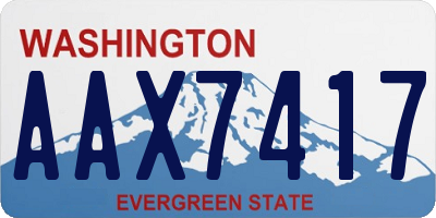 WA license plate AAX7417