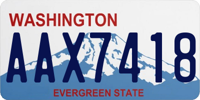 WA license plate AAX7418