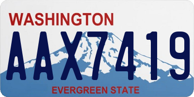 WA license plate AAX7419