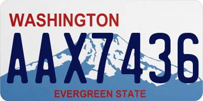 WA license plate AAX7436