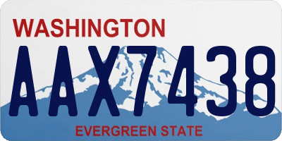 WA license plate AAX7438
