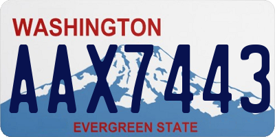 WA license plate AAX7443