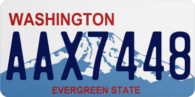 WA license plate AAX7448