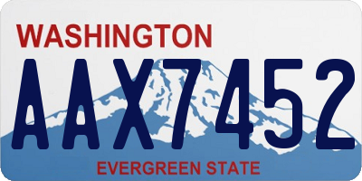 WA license plate AAX7452