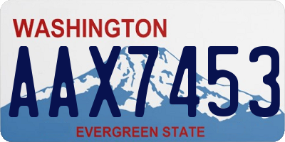 WA license plate AAX7453