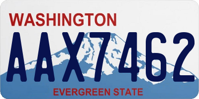 WA license plate AAX7462