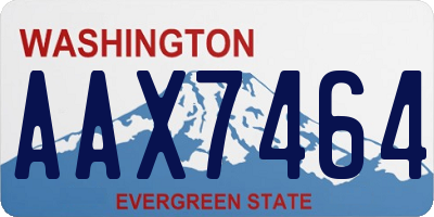 WA license plate AAX7464