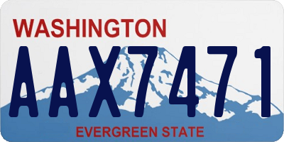 WA license plate AAX7471