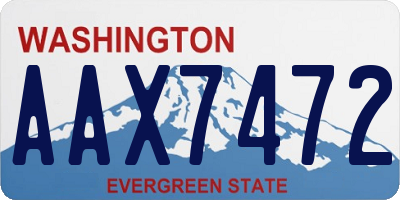 WA license plate AAX7472